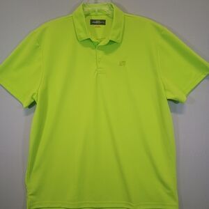 Loudmouth Golf Polo Shirt Men’s XXL Lime Green Performance Stretch